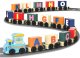 LeanToys Pociąg Edukacyjny Klocki Do Złożenia Litery Cyfry Kolorowy 16 el. 2