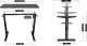 Biurko Cobra CRF14ELBK Czarne 140 cm x 60 cm 11