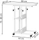 Biurko Springos Stolik na kółkach regulowane 76-86 cm biurko mobilny pod laptopa biały UNIWERSALNY 14