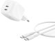 Ładowarka Belkin Ładowarka Dual USB-C 50W PD PPS+1m Kabel WCH019kq1MWH-B6 1