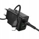 Ładowarka Hoco Ładowarka sieciowa do telefonu USB A + USB C QC3.0 PS AFC 3A 30W + kabel USB C do USB C N71 czarna 2
