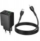 Ładowarka Hoco Ładowarka sieciowa do telefonu USB A + USB C QC3.0 PS AFC 3A 30W + kabel USB C do USB C N71 czarna 3