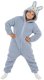 COGIO Strój LABUBU, kostium naśladujący futro, piżama LAFUFU z ogonkiem 110-140 niebieski 1