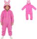 COGIO Strój LABUBU, kostium naśladujący futro, piżama LAFUFU z ogonkiem, rozmiary: 110-140 różowy 120 1