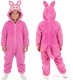 COGIO Strój LABUBU, kostium naśladujący futro, piżama LAFUFU z ogonkiem, rozmiary: 110-140 różowy 120 14