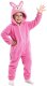 COGIO Strój LABUBU, kostium naśladujący futro, piżama LAFUFU z ogonkiem, rozmiary: 110-140 różowy 120 3
