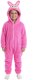 COGIO Strój LABUBU, kostium naśladujący futro, piżama LAFUFU z ogonkiem, rozmiary: 110-140 różowy 120 4