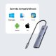 HUB USB Unitek Hub USB-C 7w1 4K@60Hz, PD 100W i przycisk HDMI On/Off 7