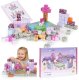 Multistore Klocki magnetyczne konstrukcyjne dla dzieci 140 elementów sześcian - różowy EDUKAMP 1