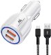 Ładowarka samochodowa Maclean, Qualcomm Quick Charge, QC 3.0 - 5V/3A, 9V/1.8A, 12V/1.6A, Gniazdo 5V/3.1A z kablem USB Type-C 78