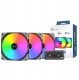 Wentylator Montech Zestaw wentylatorów E28 ARGB PWM Black 120mm (3-pak) 8
