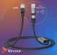 Kabel USB Reagle USB-A + USB-C - RJ-45 2 m Czarno-szary 7