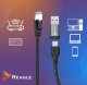 Kabel USB Reagle USB-A + USB-C - RJ-45 3 m Czarno-szary 6