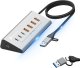 HUB USB Reagle HUB USB AKTYWNY 7 PORTÓW USB 3.2 10Gbps ROZDZIELACZ ROZGAŁĘŹNIK 7w1 USB-C 1