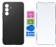 krainaGSM Etui Czarny Matowy Silikon Slim do Samsung A32 5G + SZKŁO 9H 7