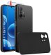 krainaGSM Etui Matowe Czarne Silikon Slim do Xiaomi 11T | 11T Pro + SZKŁO 1