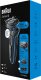 Braun Series 5 51-B1500s, Foil shaver, Black, Blue, AutoSense, Buttons, LED, Battery 4