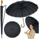 Lean Duży Parasol Automatyczny Pokrowiec Na Ramię 24-Żeberkowy Czarny 115 cm 1
