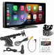 MONITOR SAMOCHODOWY 10" CARPLAY ANDROID AUTO + KAMERA COFANIA + 2 UCHWYTY 12