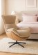 Fotel obrotowy z poduszką JASPER beżowy wygodny wypoczynkowy salon 14