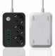 Listwa zasilająca Plastrol Przedłużacz Listwa Zasilająca 3 Gniazda + 6 USB Kabel Zasilający 6