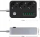 Listwa zasilająca Plastrol Przedłużacz Listwa Zasilająca 3 Gniazda + 6 USB Kabel Zasilający 8