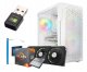 BIAŁY KOMPUTER GAMINGOWY DO GIER RYZEN 5 3600 16GB RTX 5050 8GB SSD 1TB W11 RGB 1