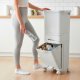 Kosz na śmieci Springos Kosz na śmieci, trzykomorowy 42 l do segregacji odpadów, na kółkach, biały UNIWERSALNY 16