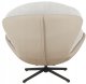 Fotel wypoczynkowy Milo j. beż velvet 3D obrotowy stylowy do salonu 4