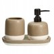 Bathroom Solutions Dozownik do mydła i kubek na szczoteczki na ceramicznej podstawce THE PASTELS 1