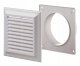 Ventika Kratka wentylacyjna 140x140mm z siatką i kołnierzem okragłym 100mm biała EL140AK 1