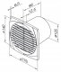 Wentylator osiowy fi125 230V 16W 180m3/h 35dB wyłącznikiem sznurkowy SIMPLE D125DWS 2