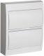 Kanlux Rozdzielnica modułowa tworzywo natynkowy 2x12 IP40 IK06 N+PE klasa II białe drzwi DB212S 2X12P/SMD-P biały 36421 1