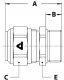 Degson Dławnica kablowa ze stali nierdzewnej M25x1,5 IP68 SS316 UL_CSA 10,5 - 17 mm 736.725.9 3