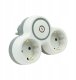 Plastrol Rozgałęźnik wtyczkowy dwukrotny z włącznikiem z/u schuko R-21BWS/S/B W-72003 2