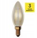 Emos Żarówka LED Vintage świeczka E14 2,5W (20W) 225lm 2200K ciepła biel Z53012 4