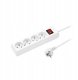 Velstro Przedłużacz with switch 4-sockets z/u 10A 5m /OMY 3x1/ white PS-470WS T-105960 1