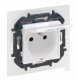 Legrand Niloe Step Gniazdo 2p+z IP44, zaciski automatyczne, z przesłoną - kolor biały 863136B 1