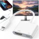 Przejściówka Lightning do HDMI i Lightning - adapter Full HD 60 Hz, łatwe podłączenie iPhone / iPad do TV lub projektora, Plug & 2