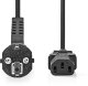 Kabel zasilający Nedis czarny kabel elektryczny 5 m CEE7/7 C13 2