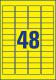 Avery Zweckform Usuwalne etykiety kolorowe 45.7 x 21.2 mm, żółty (L6041-20) 2
