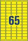 Avery Zweckform Usuwalne etykiety kolorowe 38.1 x 21.2 mm żółty (L4793-20) 1