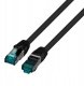 SecurityNET Kabel krosowy patchcord S/FTP kat.6A czarny 5m LSZH PC-6ASFTPLSZH-BK5 1