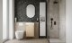 UAB KAME Szafka łazienkowa z umywalką Dąb Vicenza z czarną baterią i czarnym uchwytem 50x70cm Kiara 4