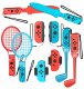 Pakiet akcesoriów rodzinnych 10 w 1 do gry Nintendo Switch Sports - zestaw czerwony i niebieski 15