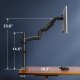 Triadyn Nowy Uchwyt Biurkowy HighFlexMount do Pojedynczego Monitora Telewizora 13-34" Ergonomiczny Regulowany Obrotowy TRD-BLK-Hi1AL 10