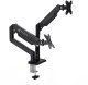 Triadyn Nowy Uchwyt Biurkowy DuoFlexMount na Dwa Monitory Telewizory 13-32" Ergonomiczny Regulowany Obrotowy TRD-BLK-2AL-13"-32" 2