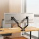 Triadyn Nowy Uchwyt Biurkowy DuoFlexMount na Dwa Monitory Telewizory 13-32" Ergonomiczny Regulowany Obrotowy TRD-BLK-2AL-13"-32" 3