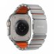 Nomad Stratos Band - titanowa bransoleta do Apple Watch 49mm z FKM (naturalny titanium, ultra orange FKM) 2