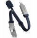 Kabel USB Energea Kabel Sheath Key 2w1 USB-C do USB-C/USB-A 480Mbps 60W 15cm niebieski 1